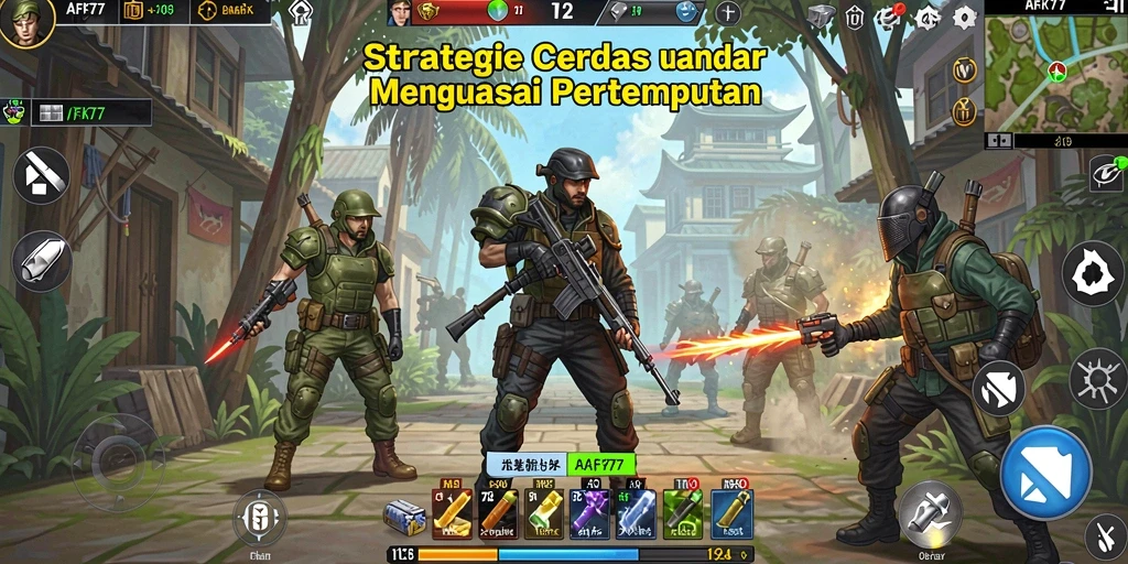 Tampilan gameplay efisien dan strategi dalam AFK77.