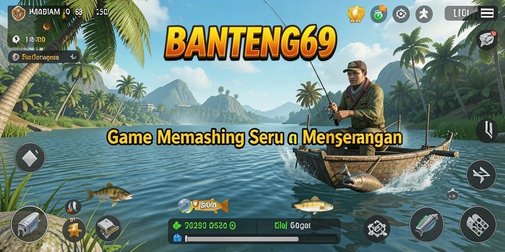 Tampilan gameplay BANTENG69 yang menarik saat memancing.