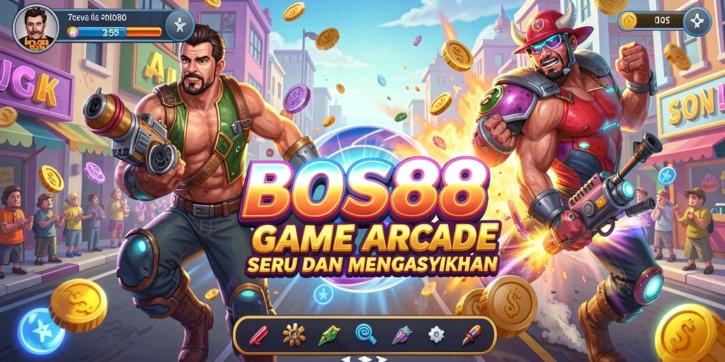 Tampilan gameplay seru di BOS88 dengan aksi arcade yang menantang.