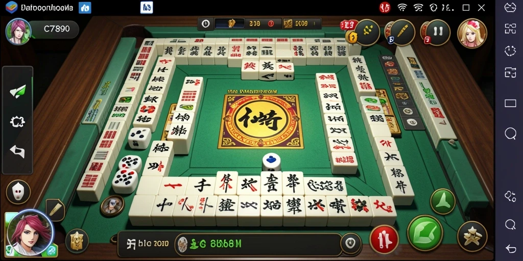 Tampilan gameplay Mahjong yang mendebarkan dalam C7890.