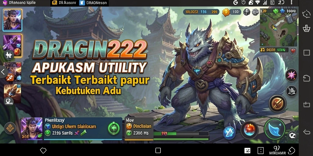 Tangkapan layar dari tampilan antarmuka DRAGON222 yang intuitif.