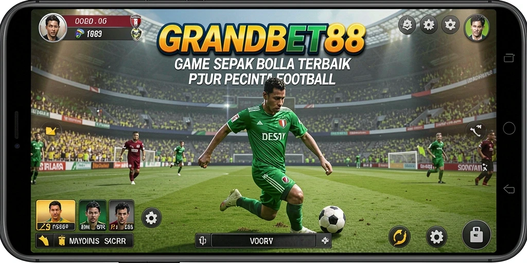 Tampilkan screenshot mendebarkan dari gameplay sepak bola GRANDBET88.