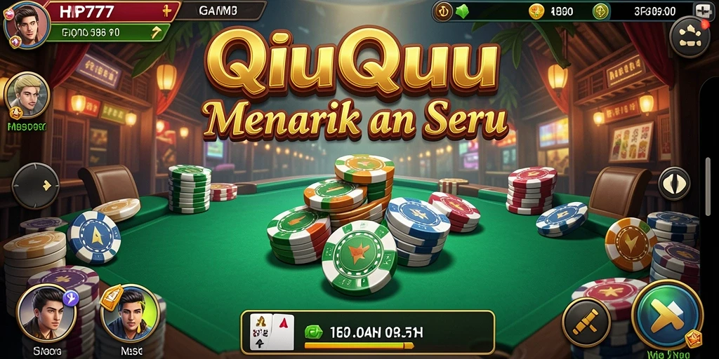 Screenshot gameplay menunjukkan keseruan bermain QiuQiu di HP777.