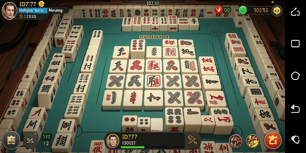 Screenshot gameplay ID777 menampilkan tantangan seru permainan Mahjong.