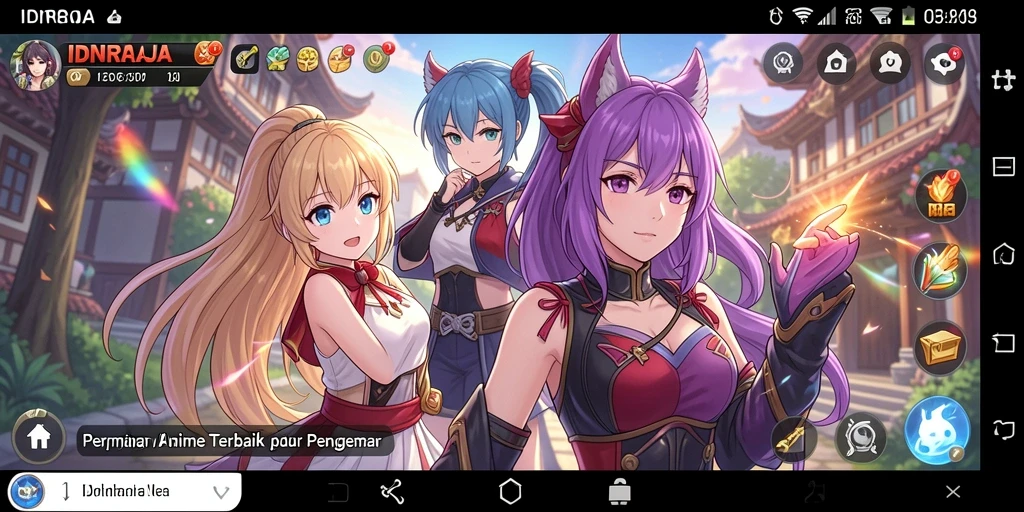 Tampilan gameplay IDNRAJA yang menakjubkan dan penuh warna.