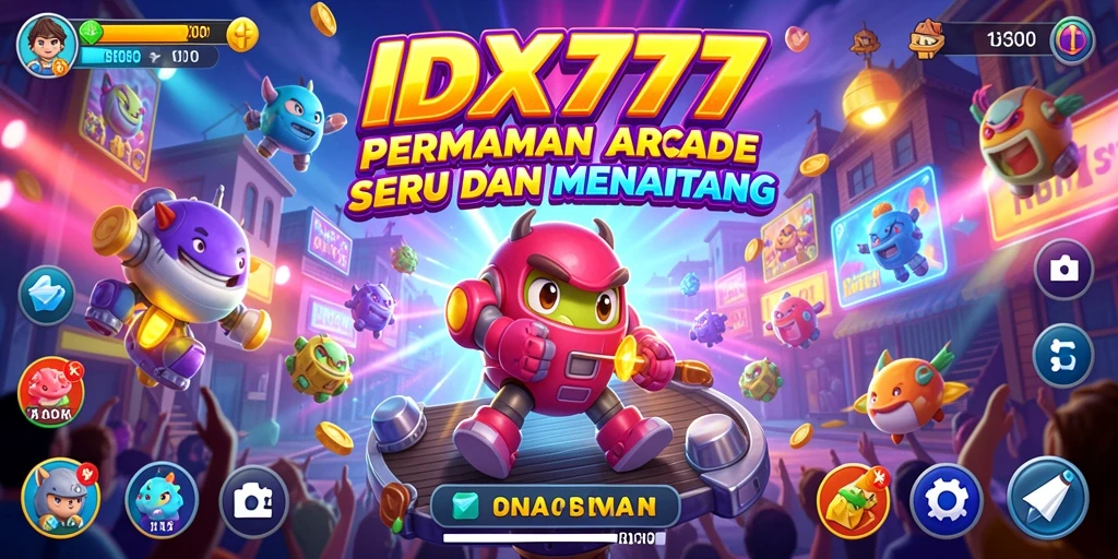 Tampilan gameplay IDX777 yang penuh warna dan dinamis.