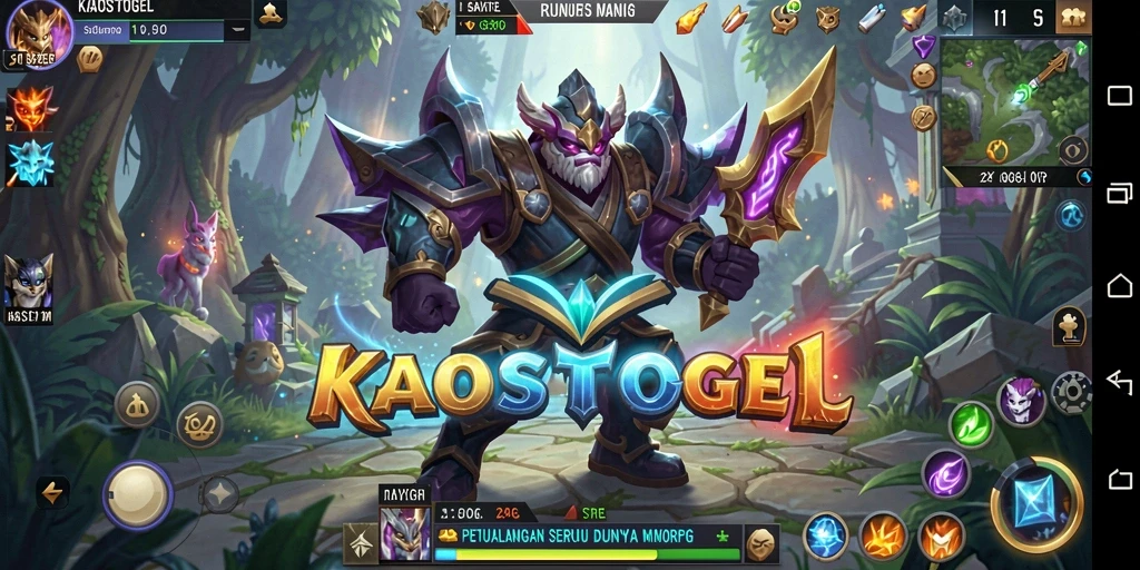 Tangkapan layar utama KAOSTOGEL menampilkan aksi gameplay seru dalam dunia MMORPG.