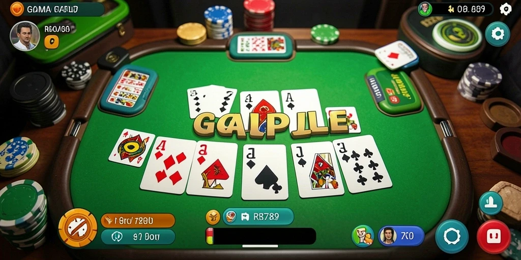 Screenshot gameplay Gaple dengan antarmuka menarik di RR789.