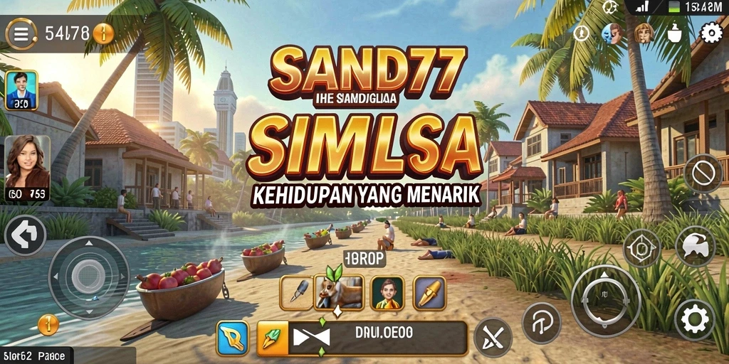 Screenshot gameplay SAND77 menampilkan interaksi karakter yang menyenangkan.