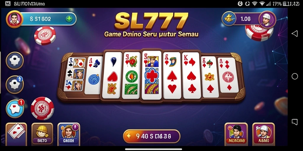Menampilkan pertempuran seru dalam permainan Domino SL777.